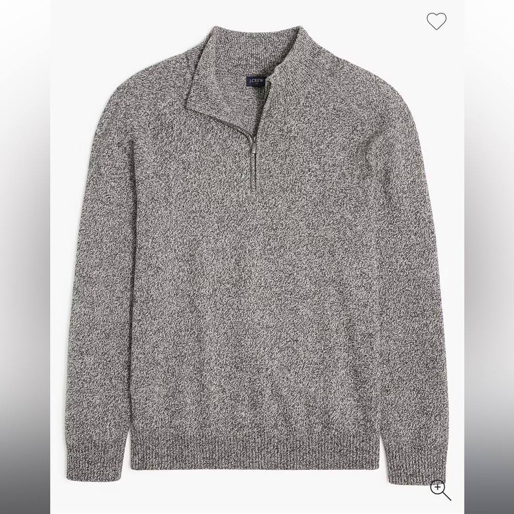 M26 J. Crew Supersoft lambswool-blend half-zip sweater